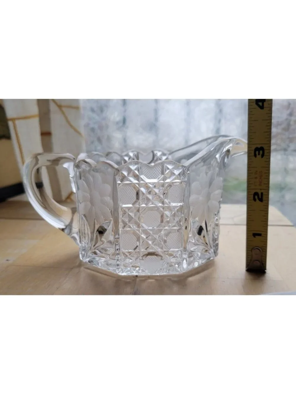 Antique 1910s-20s EAPG McKee Glass Creamer Floral Innovations